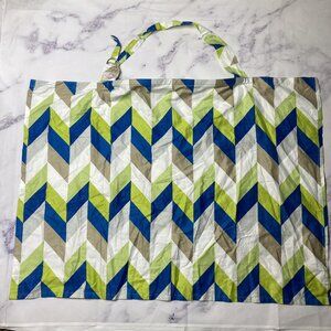 Udder Cover Nursing Mothers Breast Feeding Privacy Cover Green Blue Geometric h4